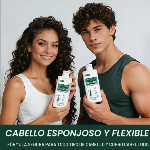 Vista 5 de Champú voluminizador de cabello y queratina para cabello más grueso y saludable, champú voluminizador