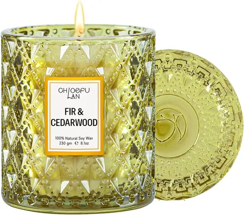Vista 15 de Chloefu LAN Vela Perfumada Premium con Aroma a Gardenia para Hombres y Mujeres, Altamente Perfumada, 7.1 onzas 45 Horas de Larga Duración, Velas