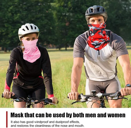 Vista 7 de 6 Pieces Sun UV Protection Face Mask Neck Gaiter Windproof Scarf Sunscreen Breathable Bandana Balaclava for Sport Outdoor