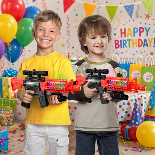 Vista 7 de ArtCreativity Rifle de juguete vibratorio para niños, pistola falsa iluminada de 13.25 pulgadas con sonidos, vibración inmersiva