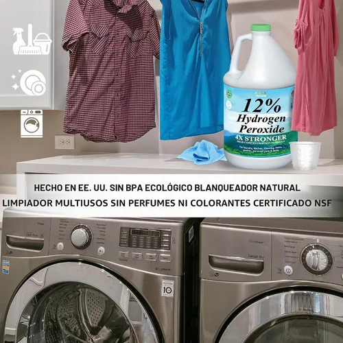 Vista 7 de Nature's Freedom 12% de peróxido de hidrógeno, H2O2 de grado alimenticio y agua purificada solamente, solución de 1 galón