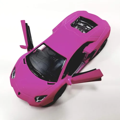 Vista 3 de Kinsmart HOT Pink Matte Aventador LP-700 138 O Scale Coche fundido a presión, pequeño