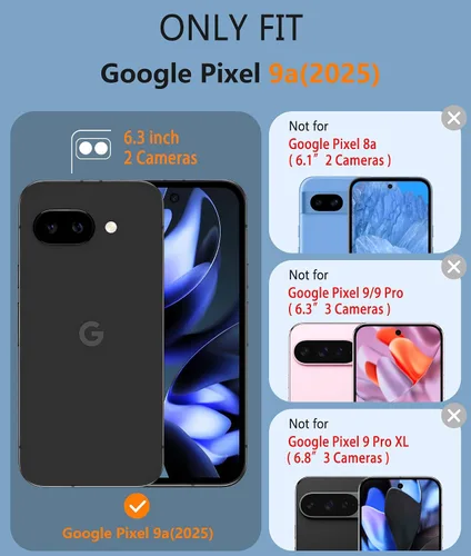 Vista 284 de FNTCASE Funda para iPhone 17 Pro: Fundas delgadas translúcidas de color azul claro compatibles con MagSafe, protección completa de la cámara