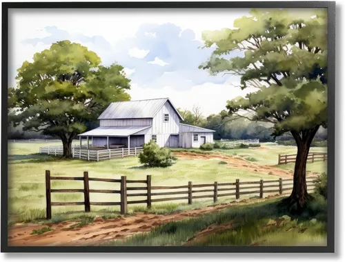 Vista 10 de Stupell Industries Pintura de casa rural enmarcada arte giclée por Ray Powers Stupell Industries · By Ray Powers · Ready to hang · Perfect for