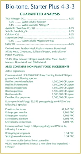 Vista 3 de Espoma Organic Bio-Tone Starter Plus 4-3-3 Alimentos naturales y orgánicos con micorrizas Endo y Ecto; bolsa de 8 libras; el alimento vegetal