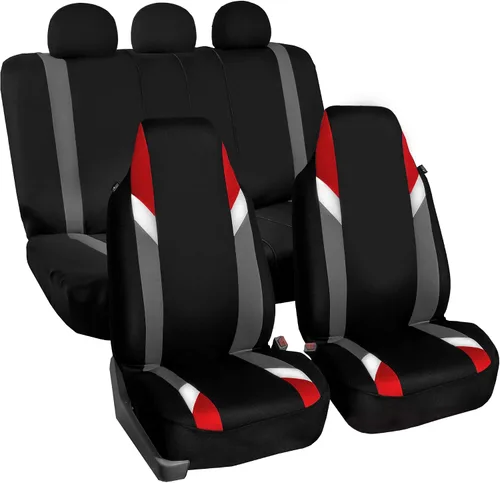 Vista 23 de FH Group Tres filas de 7 plazas, fundas de asiento modernistas de alta calidad, se adaptan a la mayoría de automóviles, camiones, SUV y camionetas