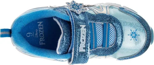 Vista 4 de Disney Zapatillas de deporte Frozen para niñas sin cordones con luz para correr bebéniña pequeña Púrpura tornasol