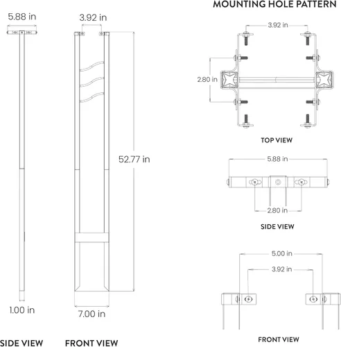 Vista 9 de Architectural Mailboxes Montroso - Poste para buzón de acero galvanizado, código de compatibilidad A, MON00BPEC, negro