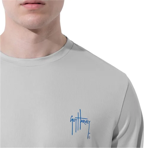 Vista 3 de Guy Harvey Camisa de protección solar de rendimiento de manga larga para hombre UPF 50+