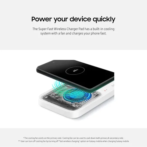 Vista 4 de SAMSUNG Cargador inalámbrico Duo de 15 W con cable USB C, carga 2 dispositivos a la vez, almohadilla de carga inalámbrica súper rápida