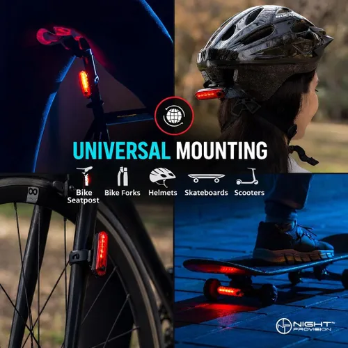 Vista 9 de Paquete de 2 luces traseras para bicicleta, fácil instalación de luces traseras de bicicleta, luces de bicicleta recargables USB C para conducción