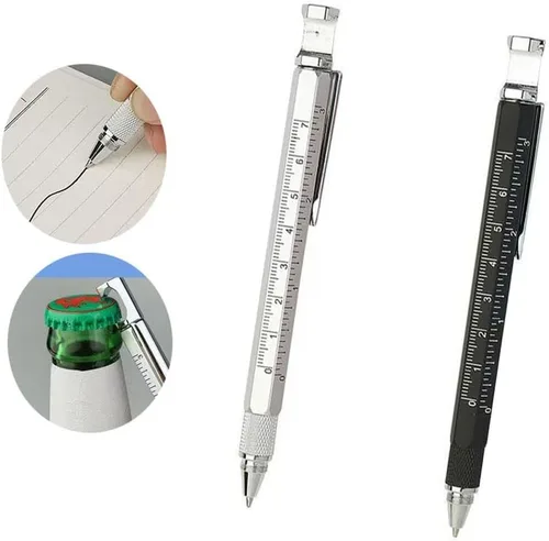 Vista 9 de Plastic Rollerball Pen 140mm Dual Scale Measurement(black)