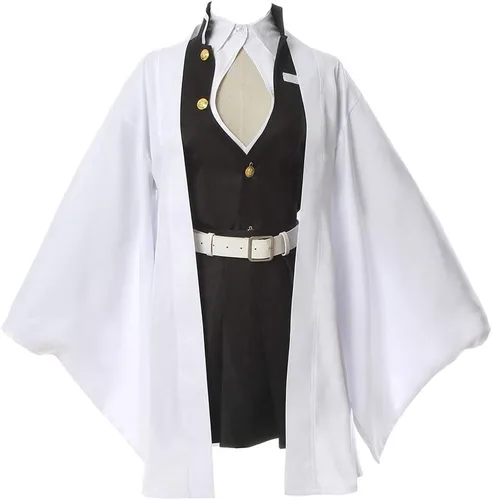 Vista 7 de Nuoqi Zentisu Tanjiro Cosplay - Disfraz de Giyuu Tomioka para adultos, disfraz de anime Shinobu para Halloween