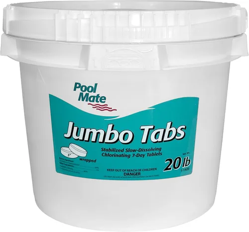 Vista 14 de Pool Mate Piscina todo en 1 de 4 libras con pestañas de cloro de 3 pulgadas, tabletas de cloro de 3 pulgadas, desinfectante, clarificador, inhibidor