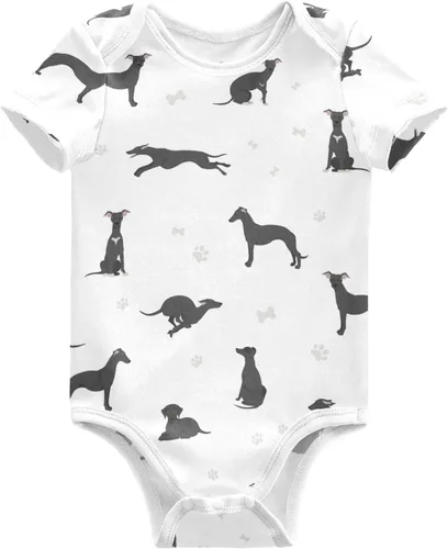 Vista 23 de vvfelixl Bodies para bebé niña negro Pug blanco manga corta algodón ropa de bebé para niñas 0-24 meses Multi1