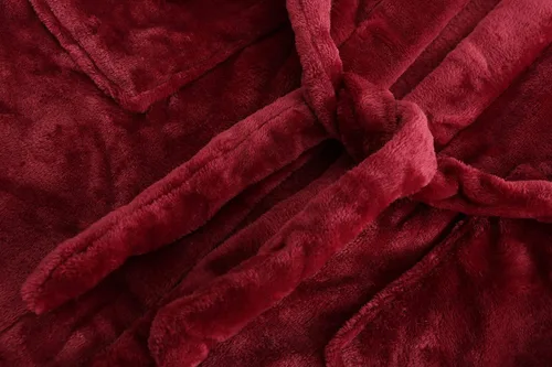 Vista 6 de Bata de baño con capucha para niños, pijama de franela afelpada con capucha para niñas, ropa de dormir para niños, bata de spa