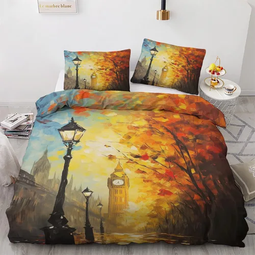 Vista 9 de Funda de edredón de águila calva tamaño individual Juego de ropa de cama de pájaros animales 2 piezas Funda de edredón