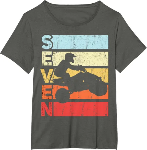 Vista 62 de ATV 7th Birthday Party ATV 4 Wheeler - Camiseta de cumpleaños temática cuádruple Negro