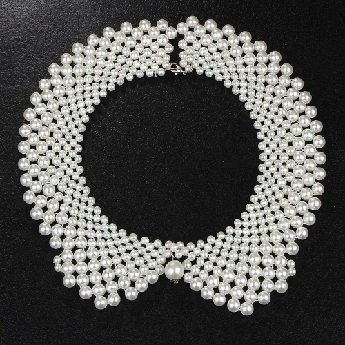Vista 5 de RBG Collar de disidencia para mujeres y niñas blusa desmontable con cuentas de perlas collar falso collar femenino Ruth Bader Ginsburg Metal