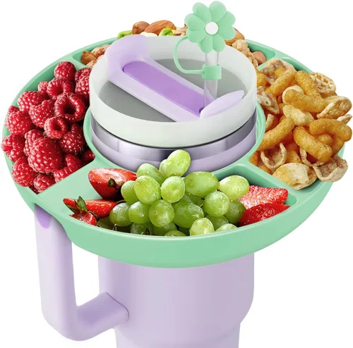 Vista 10 de Cuenco para aperitivos Stanley Cup de 30 onzas con asa, perfectamente compatible con el vaso Stanley Quencher H2.0 de 30 onzas con asa, bandeja