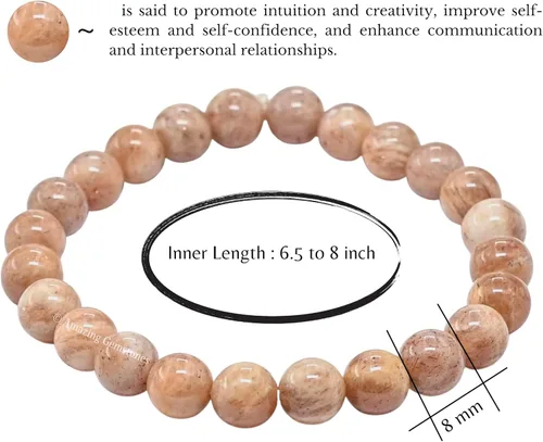 Vista 236 de Amazing Gemstone Pulsera de cristal para mujeres y hombres, pulsera de cristal curativo de protección, pulsera elástica con cuentas de piedras