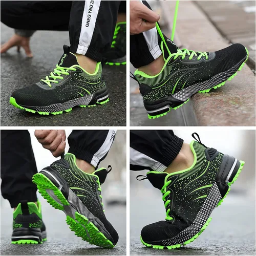 Vista 7 de Furuian Steel Toe Shoes for Men Women Lightweight Safety Shoes Comfortable Steel Toe Sneakers Warehouse Industry Work Shoes
