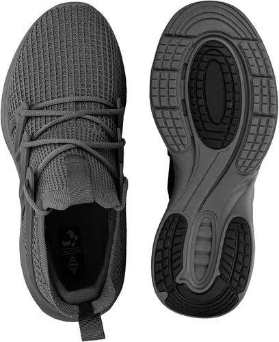 Vista 4 de Pujcs Zapatos antideslizantes para hombre, para caminar, trotar, entrenamiento, fitness, ligeros, transpirables, para gimnasio, atletismo, tenis