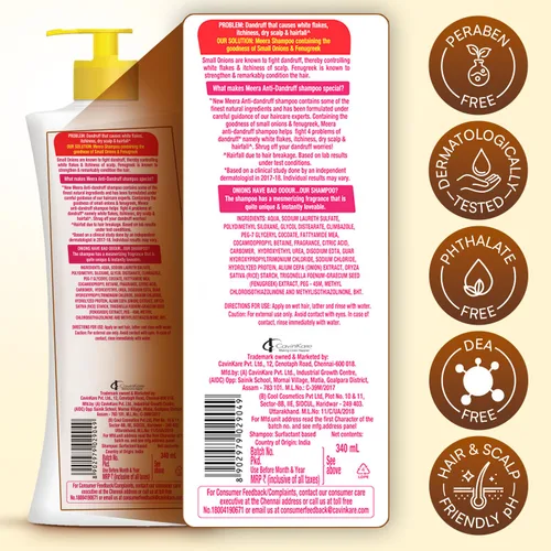 Vista 6 de Meera Champú anticaspa, blanco, 11.5 fl oz