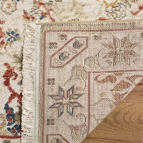 Vista 4 de SAFAVIEH Kashan Collection - Alfombra de pasillo de 2 pies 6 pulgadas x 8 pies, color marfil y marfil, diseño oriental tradicional, no desprende