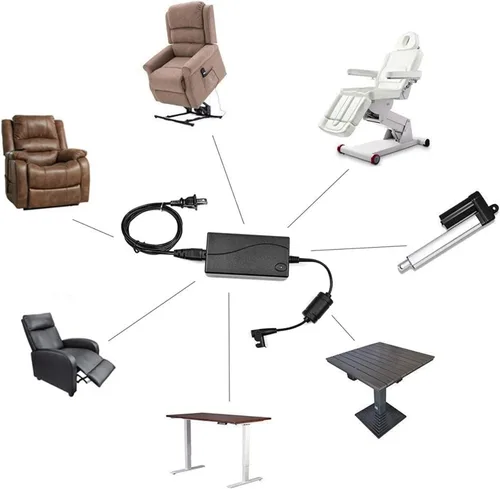 Vista 2 de Fuente de alimentación reclinable, transformador universal de conmutación de anillo magnético CA/CC, compatible con reclinadores adaptador de 29 V 2