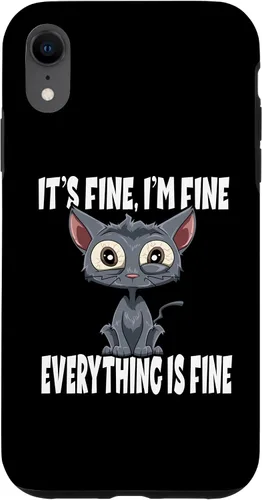Vista 9 de Funda para iPhone 12 mini It's Fine I'm Fine Everything Is Fine Lustige Katze
