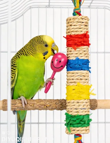 Vista 7 de Paquete de 18 bolas de ratán natural para pájaros, bolas de campana de plástico