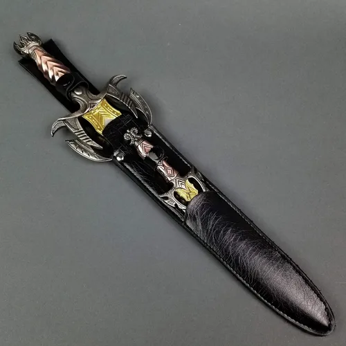 Vista 9 de Espada corta Fantasy Darkness de 17 y 10 pulgadas. Espada corta de hoja fija. Para colecciones, regalos