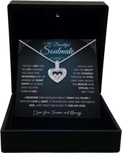 Vista 15 de TRYNDI Collar - Regalos para esposa del marido: Navidad, aniversario, ideas de cumpleaños; regalos románticos para ella