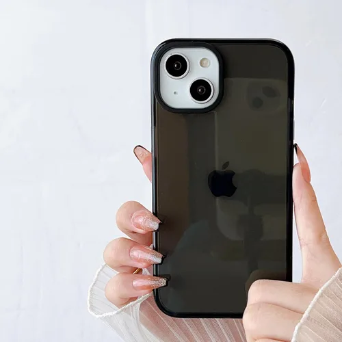 Vista 13 de FABSPARK Para iPhone 16,Neon Clear Bumper Case,Negro