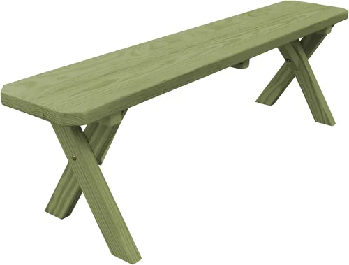 Vista 102 de Furniture Barn USA Pine - Banco cruzado de 2 pies, color negro