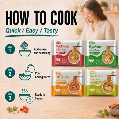 Vista 7 de VOLO VERO Ramen alto contenido en proteínas, fideos de proteína vegetal