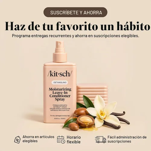 Vista 8 de Kitsch Spray acondicionador sin enjuague de leche de argán - 6.8oz