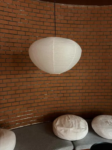 Vista 3 de Pantalla de lámpara de papel de 19.69 pulgadas, pantalla de lámpara de papel joya blanca, pantalla de techo plegable hecha a mano adecuada