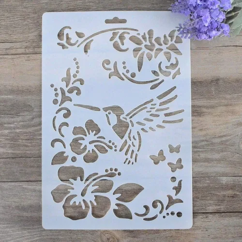 Vista 8 de Plantilla decorativa de bricolaje para pintar en paredes, muebles y manualidades (mariposa)