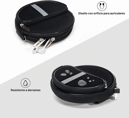 Vista 3 de Funda portátil para reproductor de CD, riñonera impermeable para reproductor de CD con correa de mano compatible