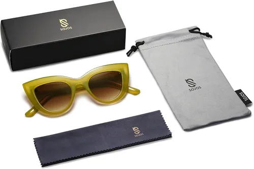 Vista 6 de SOJOS Retro Small Vintage Cat Eye Sunglasses for Women Cute Fashion UV400 Sunnies SJ2939