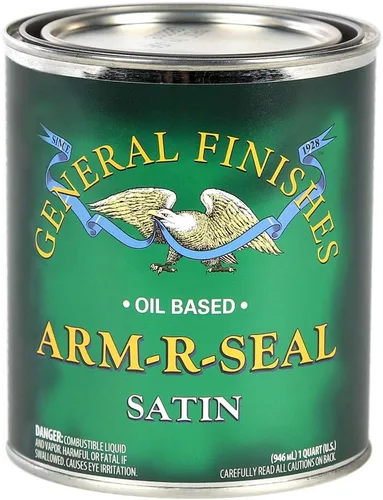 Vista 4 de General Finishes Arm-R-Seal Capa protectora a base de aceite, 1 cuarto de galón, brillante