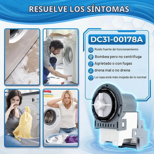 Vista 6 de DC31-00178A PX3516-01 Bomba de drenaje de lavadora para Sumsung