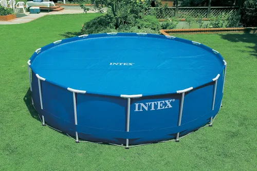 Vista 7 de Intex Piscina redonda inflable, cubierta solar redonda de 18 pies y filtro tipo A (paquete de 6)