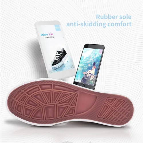 Vista 7 de Obtaom Play - Tenis de lona para mujer, color blanco deslavado y estampado de leopardo, sin cordones, a la moda