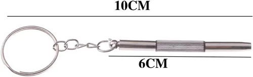 Vista 7 de Pokinge 5 unids 3 en 1 mini destornillador de reparación llavero destornillador de metal mano herramienta kit para gafas de sol teléfonos móviles