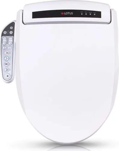 Vista 10 de Lotus Asiento bidé ATS-800 redondo, asiento con calefacción, lavado con temperatura controlada, secador de aire caliente, fácil instalación