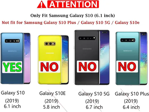 Vista 2 de Funda para Samsung Galaxy S10, con Protector de Pantalla HD [Probado contra Caídas de Grado Militar] Funda Protectora de Servicio Pesado Resistente