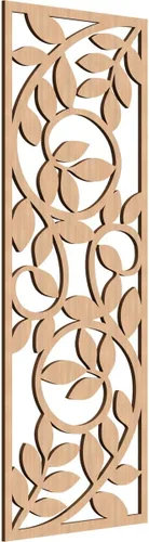 Vista 63 de 9 3/8"W x 24 3/8"H x 1/4"T Utica Decorativo Fretwork Madera Paneles de Pared, Abedul